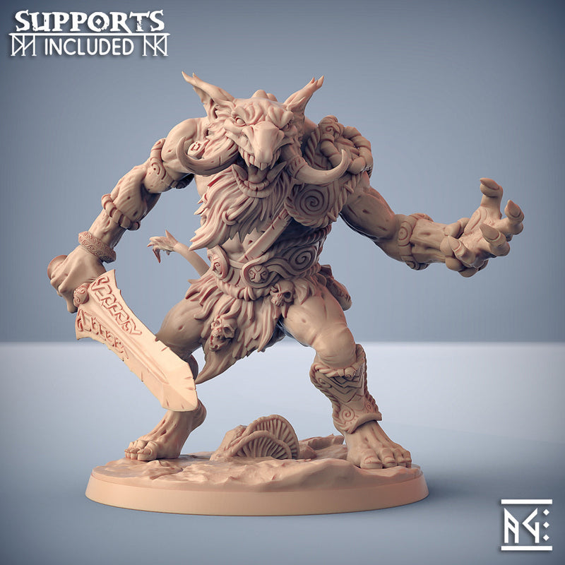 Troll Hunter B | Svartwood Trolls | Fantasy D&D Miniature | Artisan Guild TabletopXtra