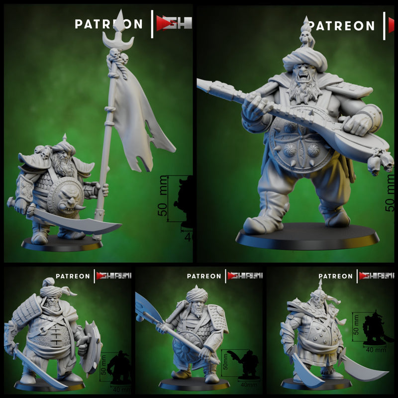 Troop Miniatures | Ogres | Fantasy Miniature | Ghamak TabletopXtra