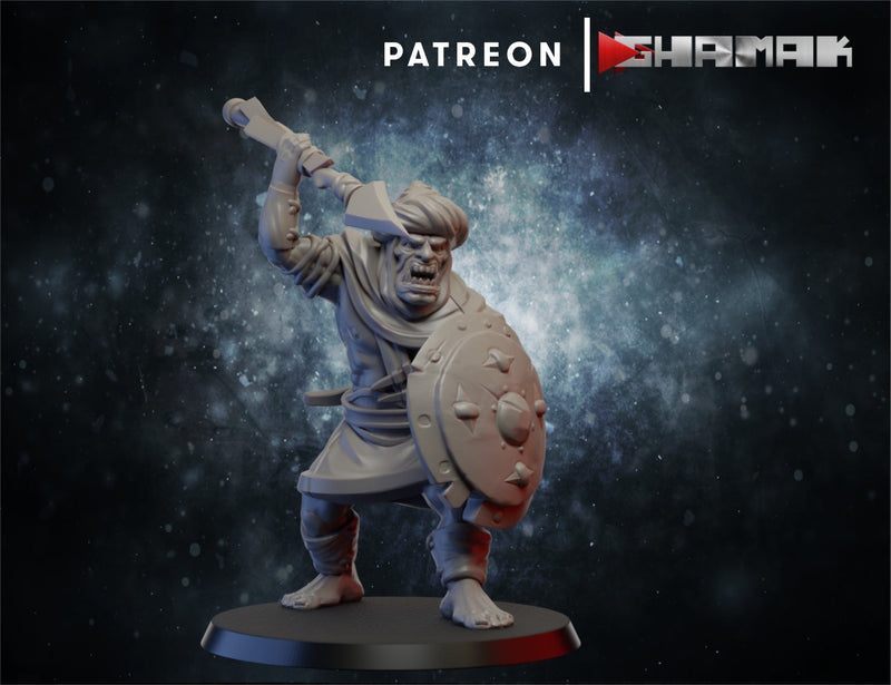 Trooper 3 | Orcs | Grimdark Proxy Miniature | Ghamak TabletopXtra
