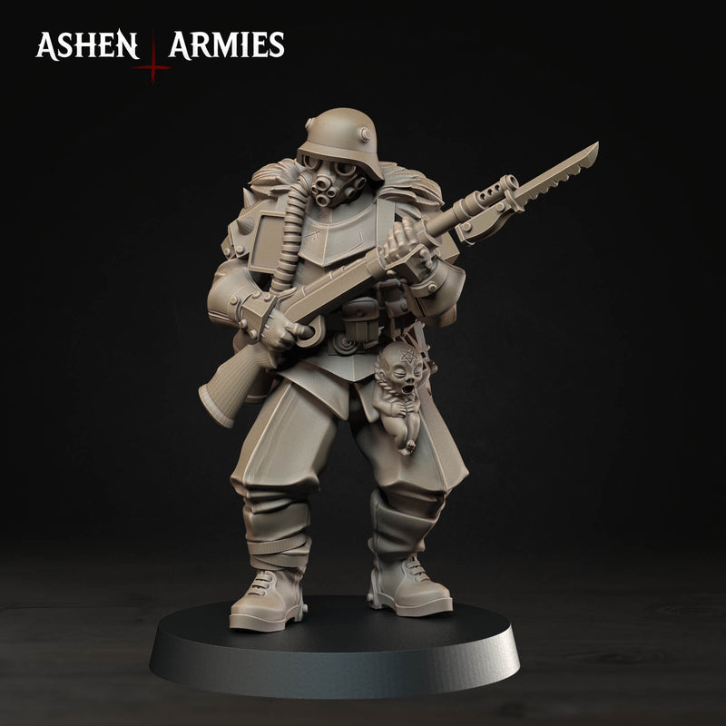 Heretic Trooper Miniatures | Hellbound Apostasy | Trench Grimdark | Ashen Armies