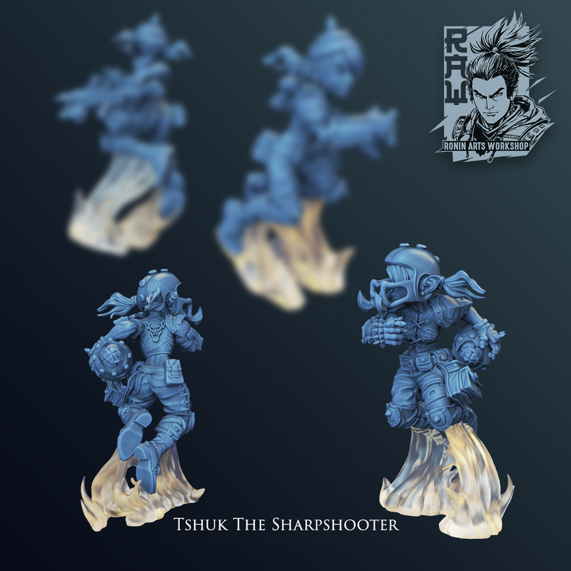 Tshuk the Sharpshooter (American Football) | RAW April | Fantasy Miniature | Ronin Arts Workshop TabletopXtra
