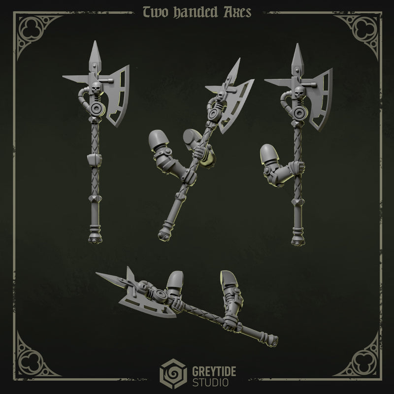 Two Handed Axes | Eternal Pilgrims | Conversion Bits For 28mm 32mm Sci-fi Marines