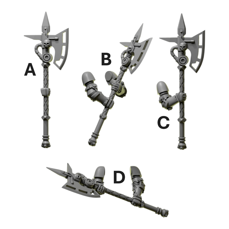 Two Handed Axes | Eternal Pilgrims | Conversion Bits For 28mm 32mm Sci-fi Marines