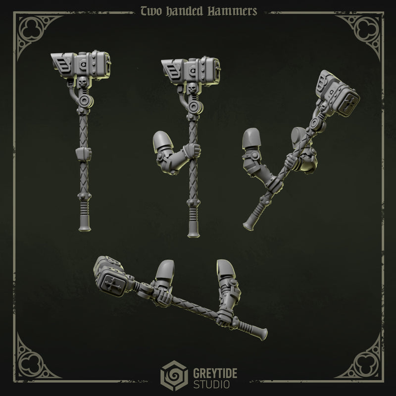 Two Handed Hammers | Eternal Pilgrims | Conversion Bits For 28mm 32mm Sci-fi Marines