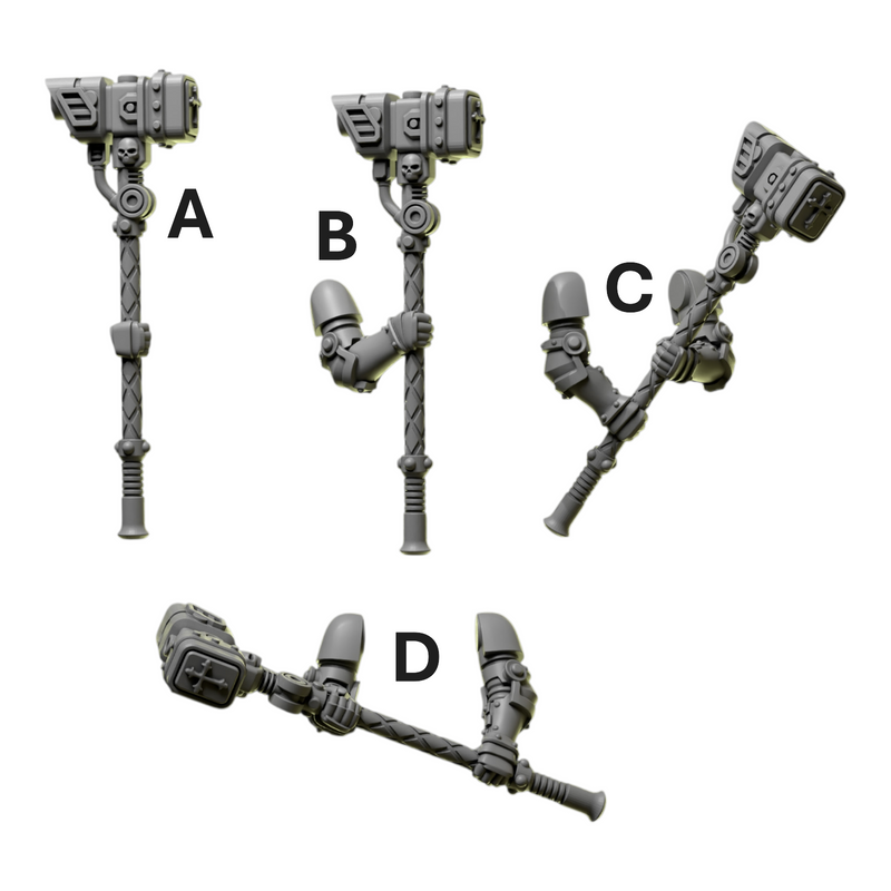 Two Handed Hammers | Eternal Pilgrims | Conversion Bits For 28mm 32mm Sci-fi Marines