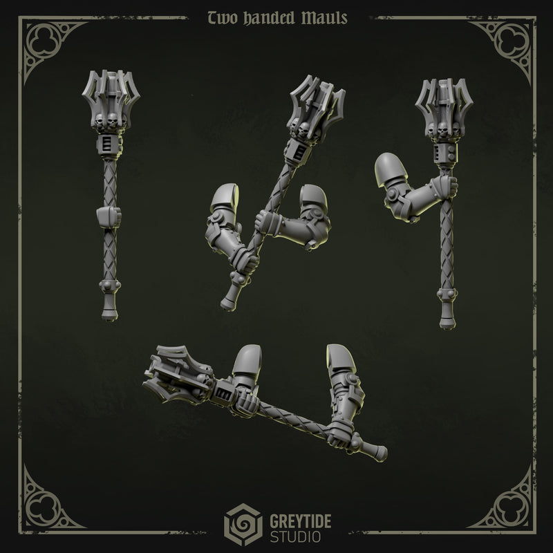 Two Handed Mauls | Eternal Pilgrims | Conversion Bits For 28mm 32mm Sci-fi Marines