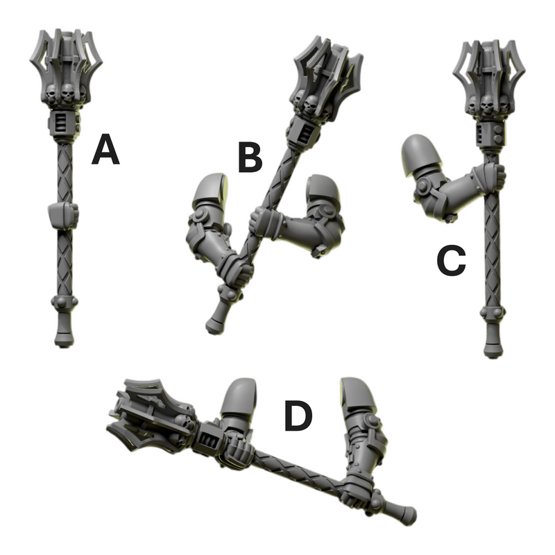 Two Handed Mauls | Eternal Pilgrims | Conversion Bits For 28mm 32mm Sci-fi Marines
