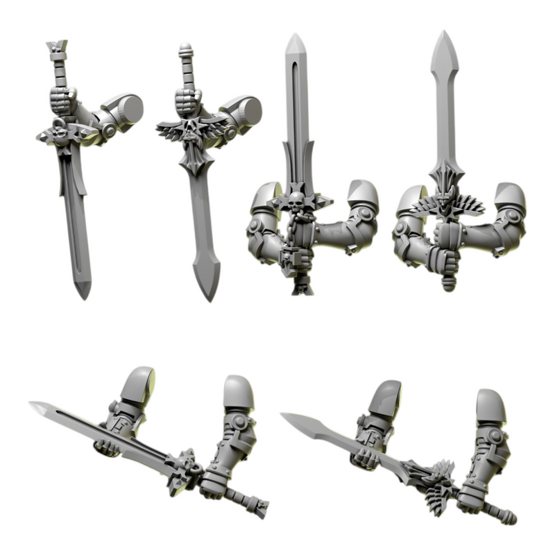 Swords | Eternal Pilgrims | Conversion Bits For 28mm 32mm Sci-fi Marines
