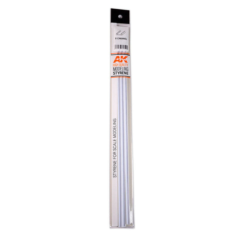 AK Interactive - U Channel 5mm Width x 350mm - Styrene Strip