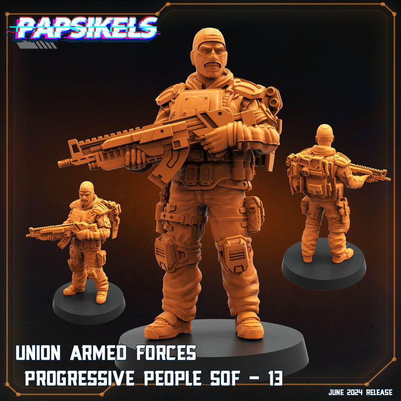 Union Armed Forces SOF Set 3 Miniatures | Sci-Fi | Papsikels