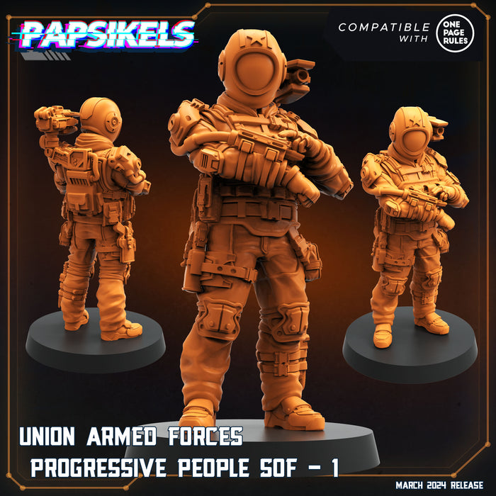 Union Armed Forces SOF 1 | Dropship Troopers IV | Sci-Fi Miniature | Papsikels