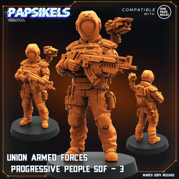 Union Armed Forces SOF 3 | Dropship Troopers IV | Sci-Fi Miniature | Papsikels