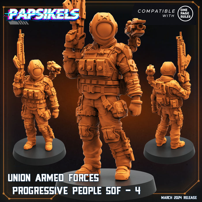 Union Armed Forces SOF 4 | Dropship Troopers IV | Sci-Fi Miniature | Papsikels
