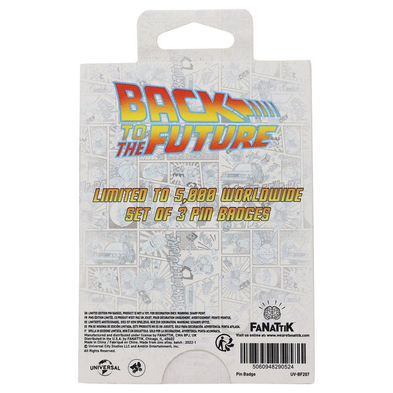 Back to the Future Limited Edition Japanese Style Triple Pin Badge Set