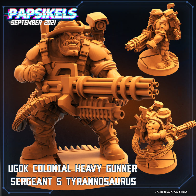 Ugok Colonial Heavy Gunner | Skull Hunters Vs Exterminators II | Sci-Fi Miniature | Papsikels TabletopXtra