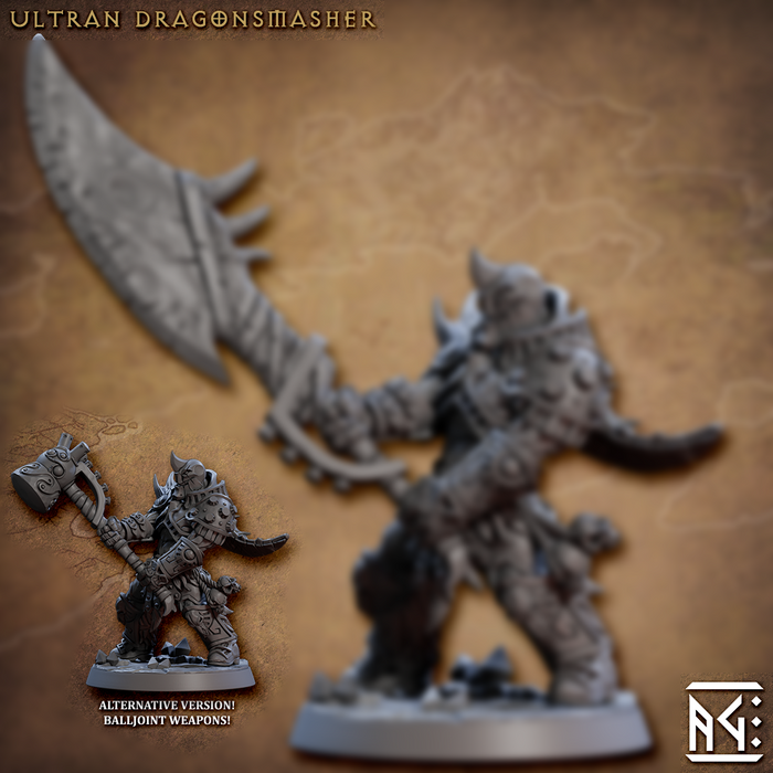 Ultran Dragonsmasher (Alt) | Golem Simulacra | Fantasy D&D Miniature | Artisan Guild