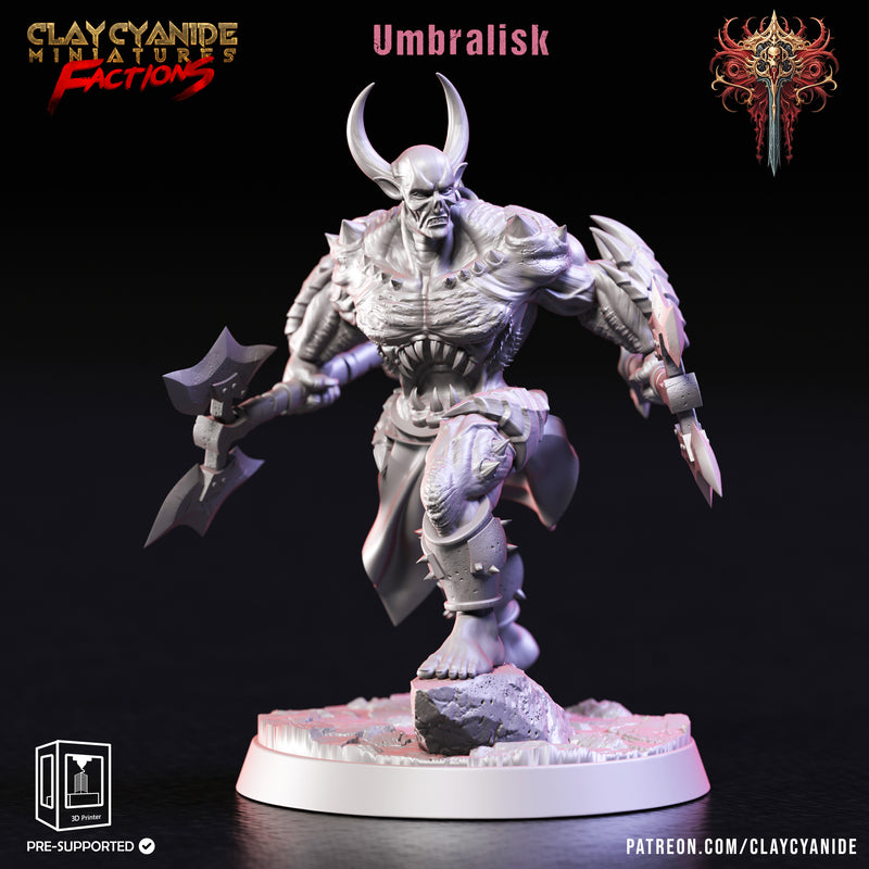 Umbralisk | Dreadblood Maulers | Fantasy Miniature | Clay Cyanide