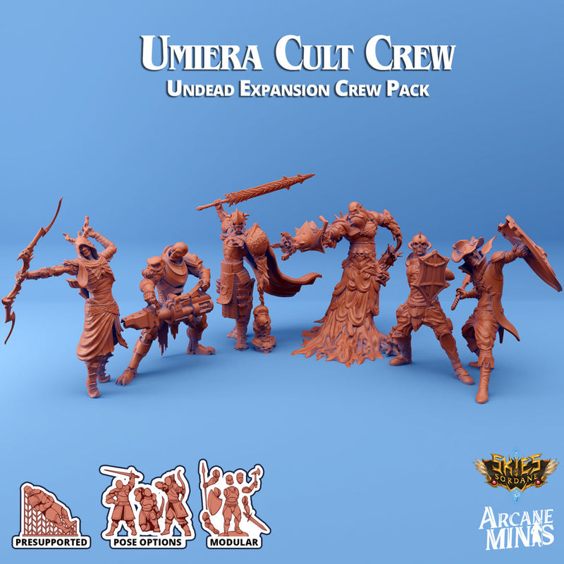 Umiera Cult Crew (Undead Expansion) | Skies of Sordane | Fantasy Miniature | Arcane Minis TabletopXtra