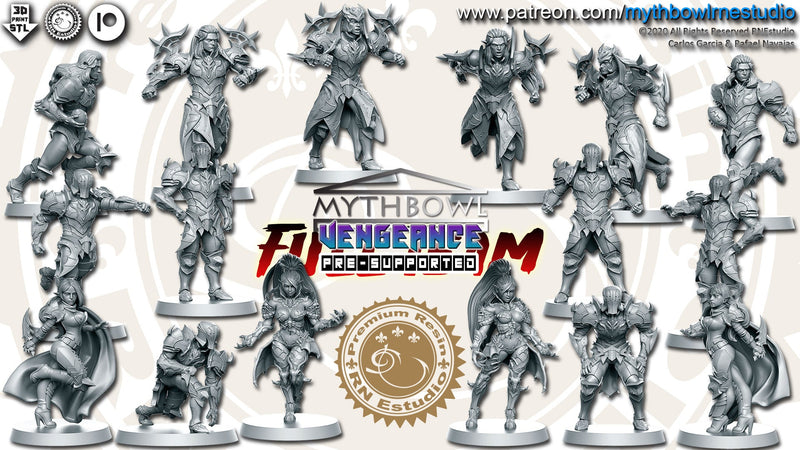 Vengence Miniatures (Full Team) | Mythbowl | Fantasy Miniature | RN Estudio TabletopXtra
