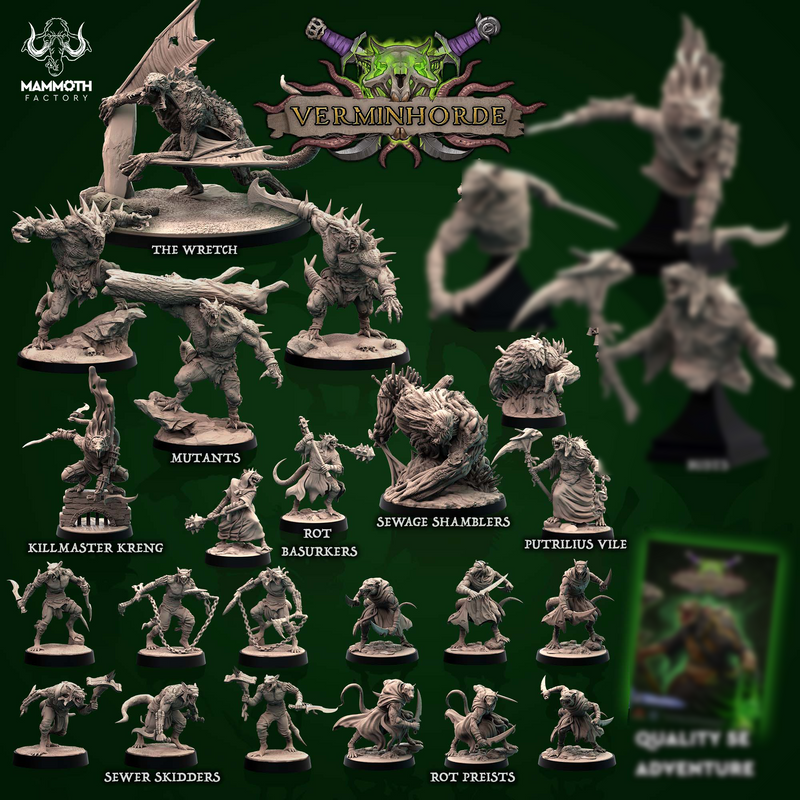 Verminhorde Miniatures (Full Set) | Fantasy Tabletop Miniature | Mammoth Factory TabletopXtra