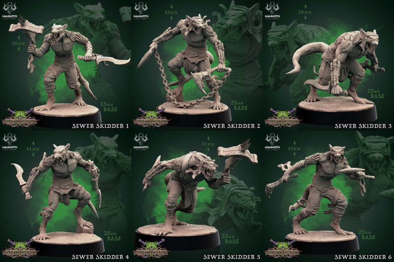 Verminhorde Miniatures (Full Set) | Fantasy Tabletop Miniature | Mammoth Factory TabletopXtra