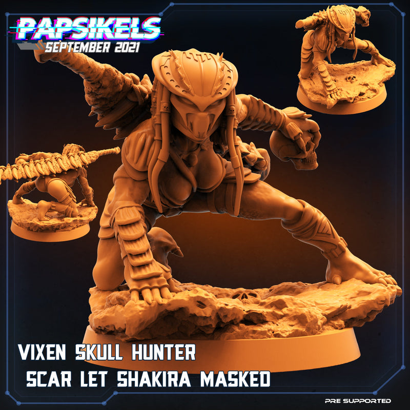 Vixen Skull Hunter Scar Let Shakira Miniatures | Skull Hunters Vs Exterminators II | Sci-Fi Miniature | Papsikels