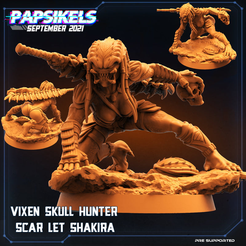 Vixen Skull Hunter Scar Let Shakira Miniatures | Skull Hunters Vs Exterminators II | Sci-Fi Miniature | Papsikels