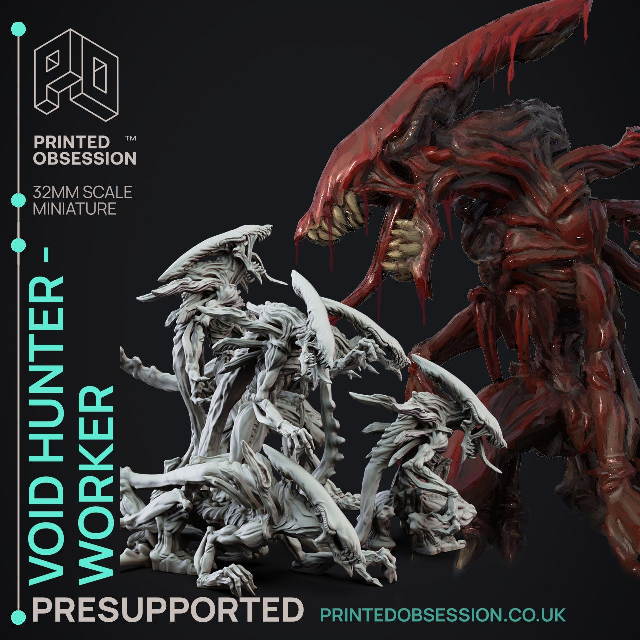 Void Hunter Workers | Creatures From Behind the Veil | Fantasy Miniature | Printed Obsession TabletopXtra