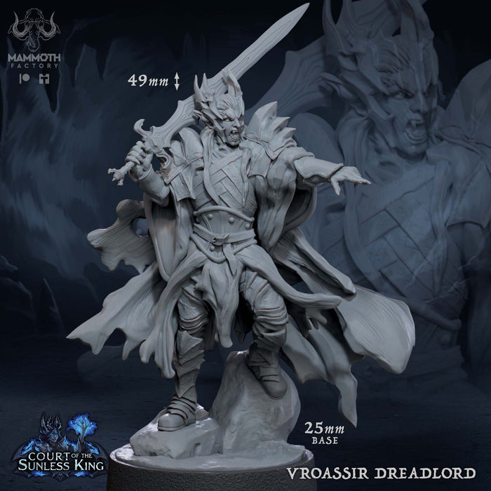 Vroassir Dreadlord | Court of the Sunless King | Fantasy Tabletop Miniature | Mammoth Factory