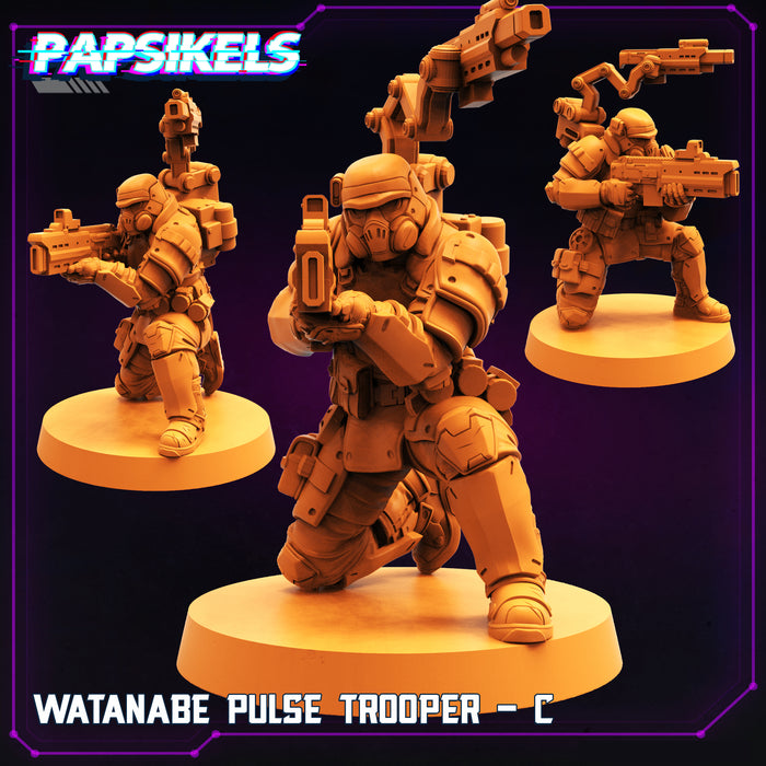 Watanabe Pulse Trooper C | Cyberpunk | Sci-Fi Miniature | Papsikels