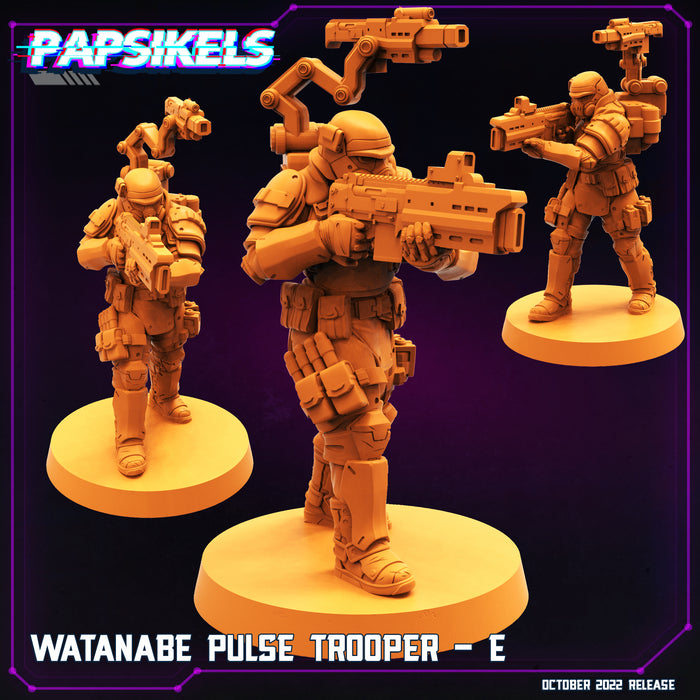 Watanabe Pulse Trooper E | Cyberpunk | Sci-Fi Miniature | Papsikels