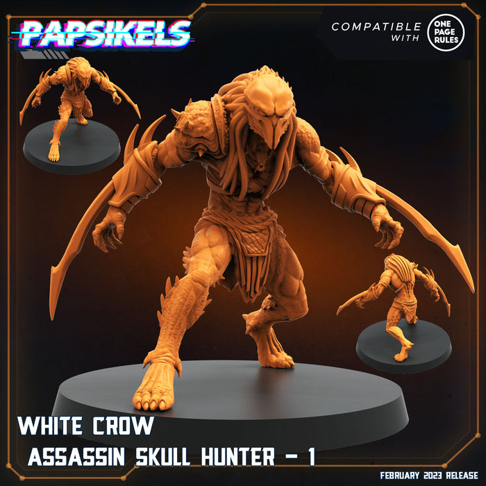 White Crow Assassin Skull Hunter | Dropship Troopers IV | Sci-Fi Miniature | Papsikels