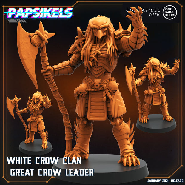 White Crow Clan Great Leader | Specials | Sci-Fi Miniature | Papsikels