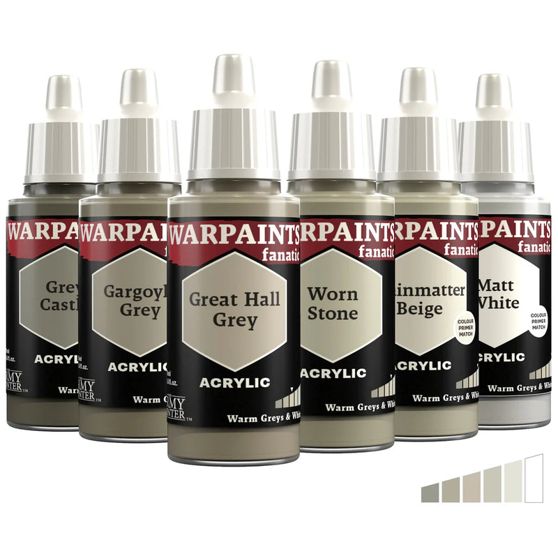 Warm Greys & White Flexible Triad | Warpaint Fanatic 18ml Acrylic | The Army Painter