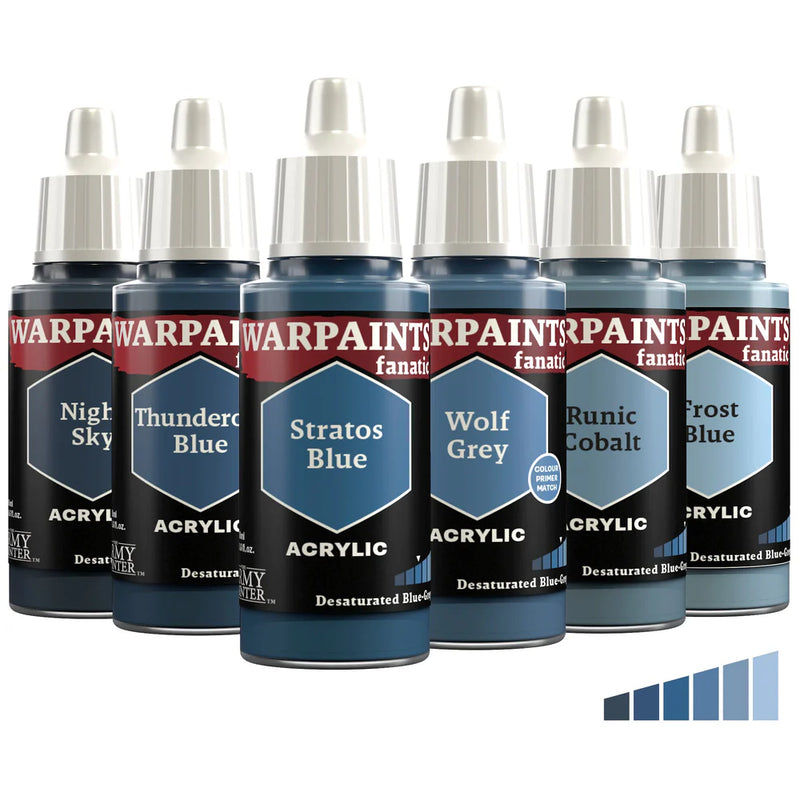 Desaturated Blue-Greys Flexible Triad | Warpaint Fanatic 18ml Acrylic | The Army Painter