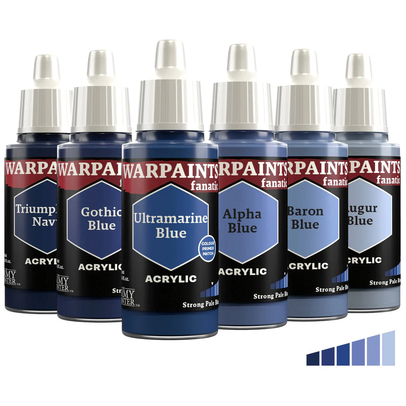 Strong Pale Blues Flexible Triad | Warpaint Fanatic 18ml Acrylic | The Army Painter