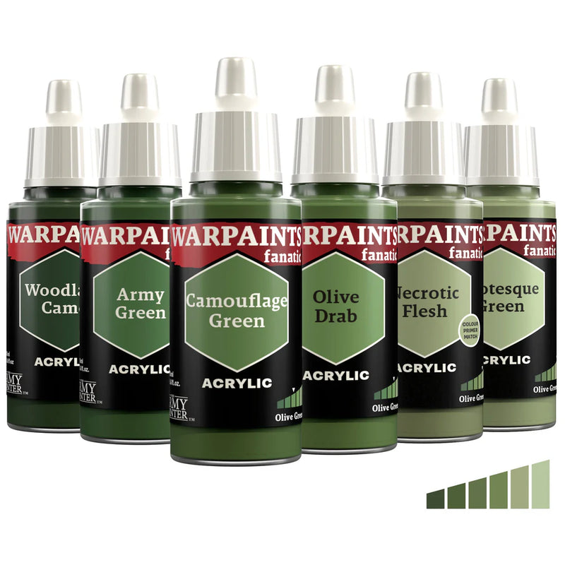 Olive Greens Flexible Triad | Warpaint Fanatic 18ml Acrylic | The Army Painter