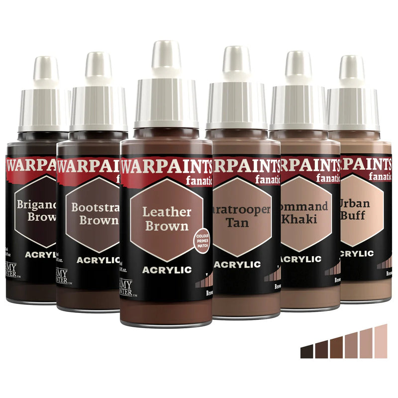 Browns Flexible Triad | Warpaint Fanatic 18ml Acrylic | The Army Painter