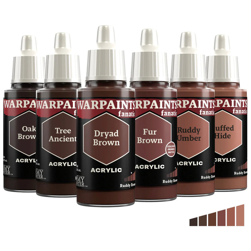 Ruddy Browns Flexible Triad | Warpaint Fanatic 18ml Acrylic | The Army Painter