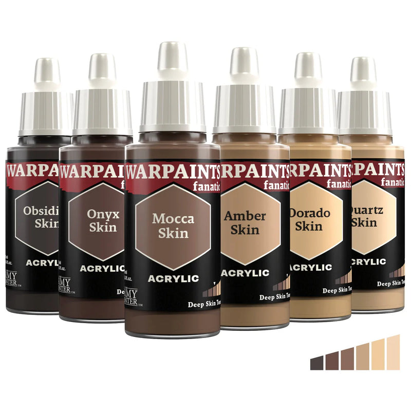 Deep Skin Tones Flexible Triad | Warpaint Fanatic 18ml Acrylic | The Army Painter