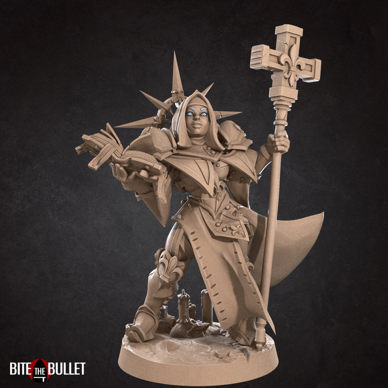 War Sister Adepta Veiled (Cross Staff) | Battle Sisters Part 2 | Fantasy Miniature | Bite the Bullet TabletopXtra
