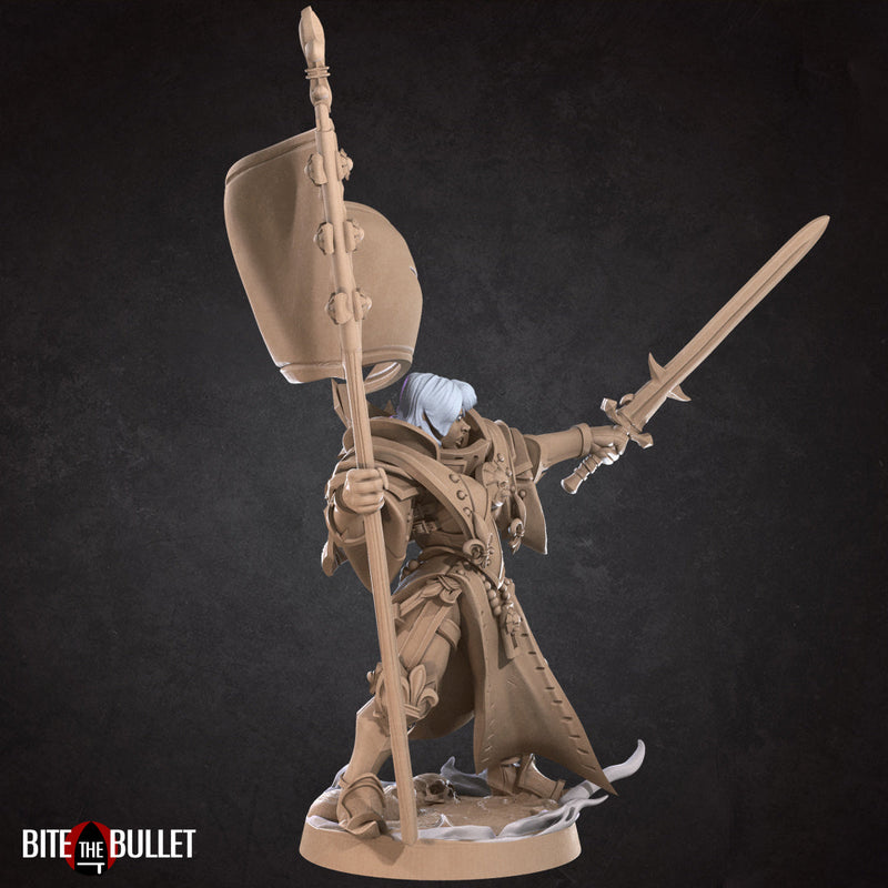 War Sister Squad Leader (Banner & Sword) | Battle Sisters Part 2 | Fantasy Miniature | Bite the Bullet TabletopXtra