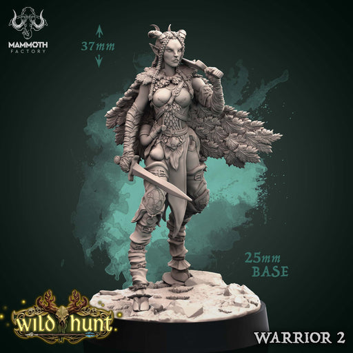 Warrior 2 | Wild Hunt | Fantasy Tabletop Miniature | Mammoth Factory TabletopXtra