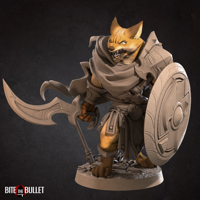 Warrior | Foxfolk | Fantasy Miniature | Bite the Bullet TabletopXtra