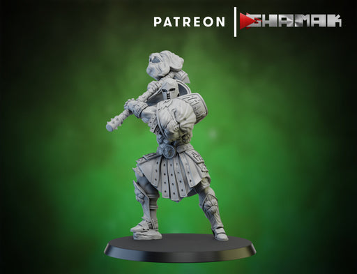 Warrior w/ Hammer 3 | Spartancast | Fantasy Miniature | Ghamak TabletopXtra