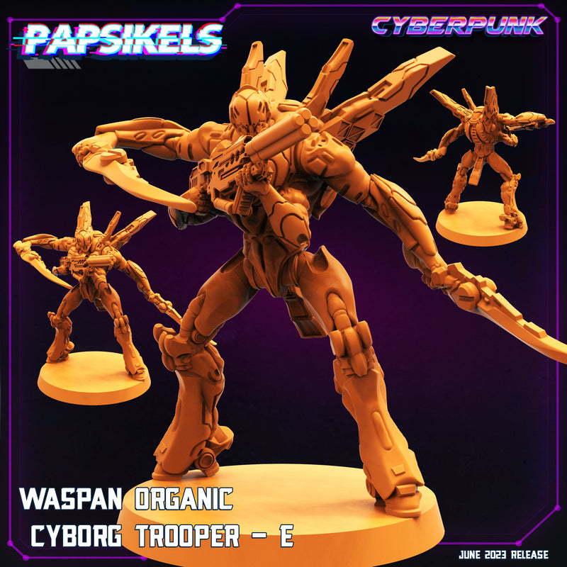 Waspan Organic Cyborg Trooper Miniatures | Cyberpunk | Sci-Fi Miniature | Papsikels TabletopXtra