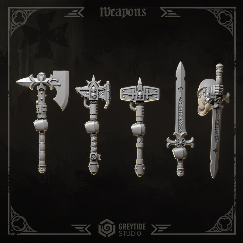 One Handed Melee Weapons | Eternal Crusaders | Conversion Bits For 28mm 32mm Sci-fi Marines