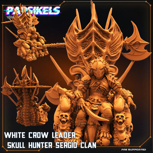White Crow Leader Skull Hunter | Sci-Fi Specials | Sci-Fi Miniature | Papsikels TabletopXtra