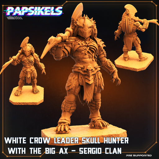 White Crow Leader Skull Hunter | Skull Hunters IV Aethelari Awakening | Sci-Fi Miniature | Papsikels TabletopXtra