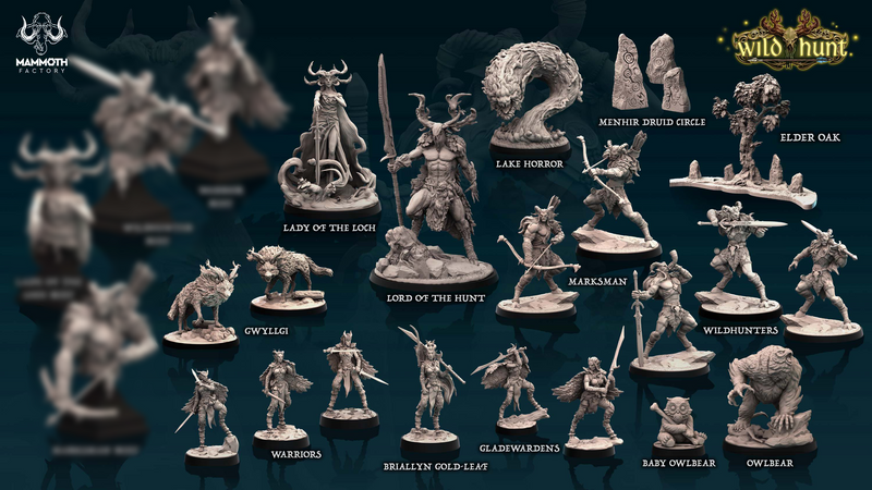 Wild Hunt Miniatures (Full Set) | Fantasy Tabletop Miniature | Mammoth Factory TabletopXtra